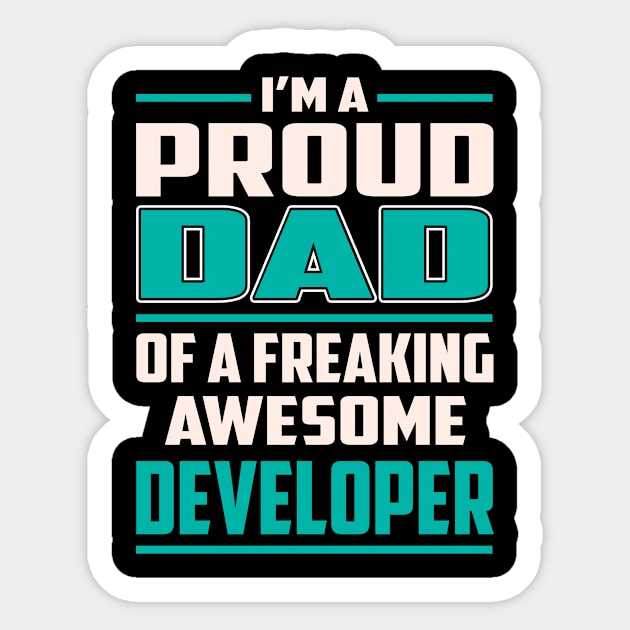 Proud DAD Developer Sticker by Rento